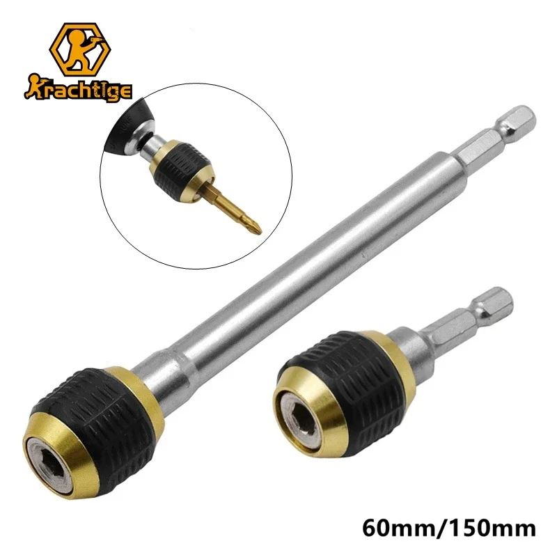 

Krachtige 60mm/150mm Drill Chuck 1/4 Hex Shank Quick Change Connector Electric Drill Easy Locking Connecting Rod