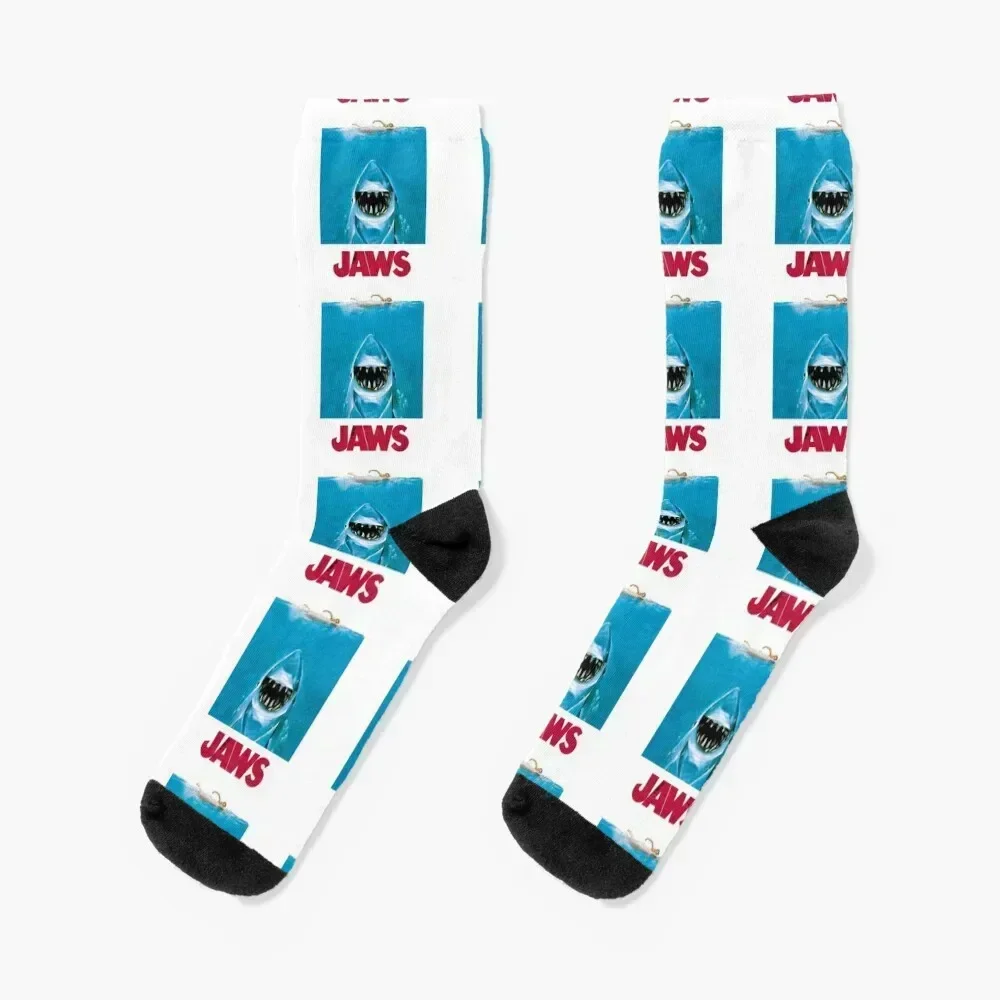 

Jaws shark smiling Socks cycling aesthetic floral retro Men's Socks Luxury Women's