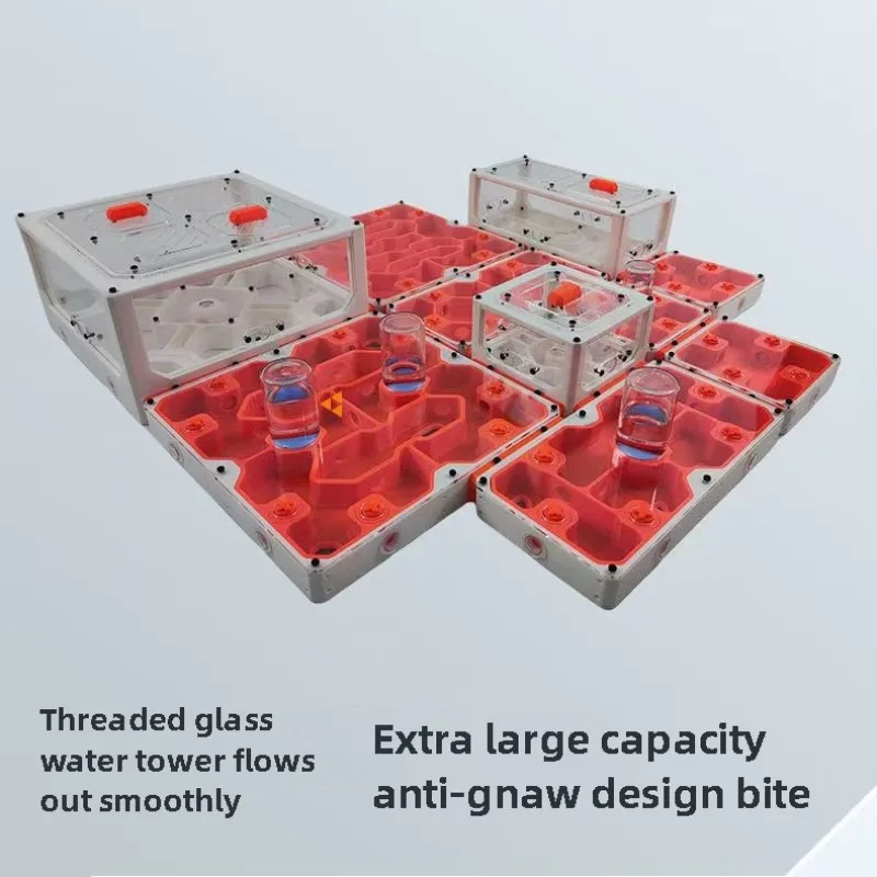NUEVA estación espacial de granja de hormigas con impresión 3D con torre hidratante, expansión ilimitada, nido de hormigas, taller de antil para mascotas