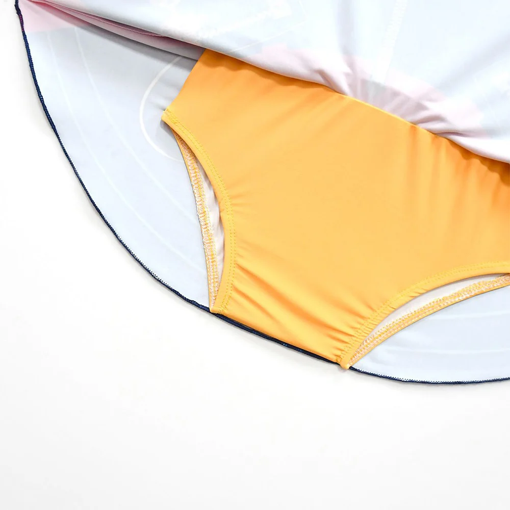 Demon Hunter of KPop Rumi Cosplay Yellow Children's Swimsuit Swimming Cap Outfits Kids Girls Halloween Swimwear Party Beach Suit