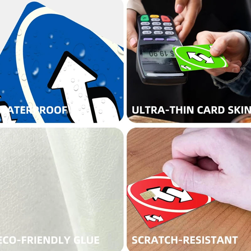 New Funny Words Anime PVC Young Creidt Card Debit Card Sticker Film Case Front Tape For Small Big Chip No Chip