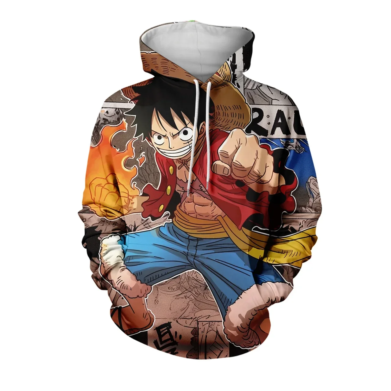 Conjunto a juego de Anime padre e hijo, Sudadera con capucha 3D Zoro de una pieza, tela de poliéster ecológica, ropa de calle informal