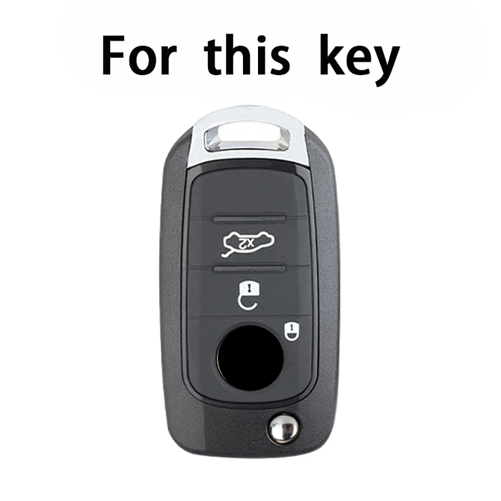 3 Buttons TPU Car Key Cases for Fiat 500X Toro Tipo Egea Cronos Neon 2018 Folding Remote Control Fobs Protector Cover Keychain