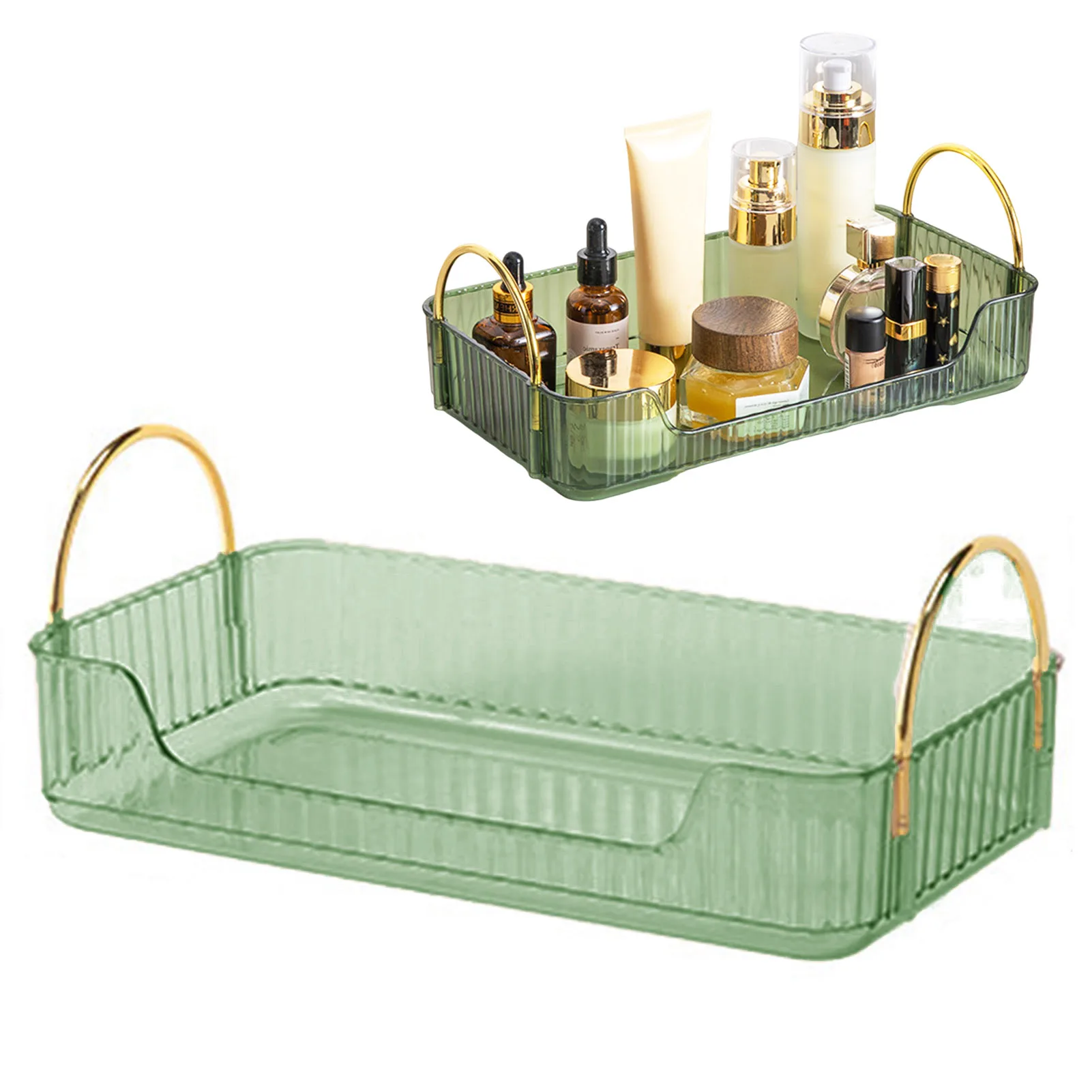 Bathroom Organizer Rack Light Luxury Acrylic Storage Holder For Jewelry Cosmetic Makeup Skincare Hair Accessory Home Storage Box view 4