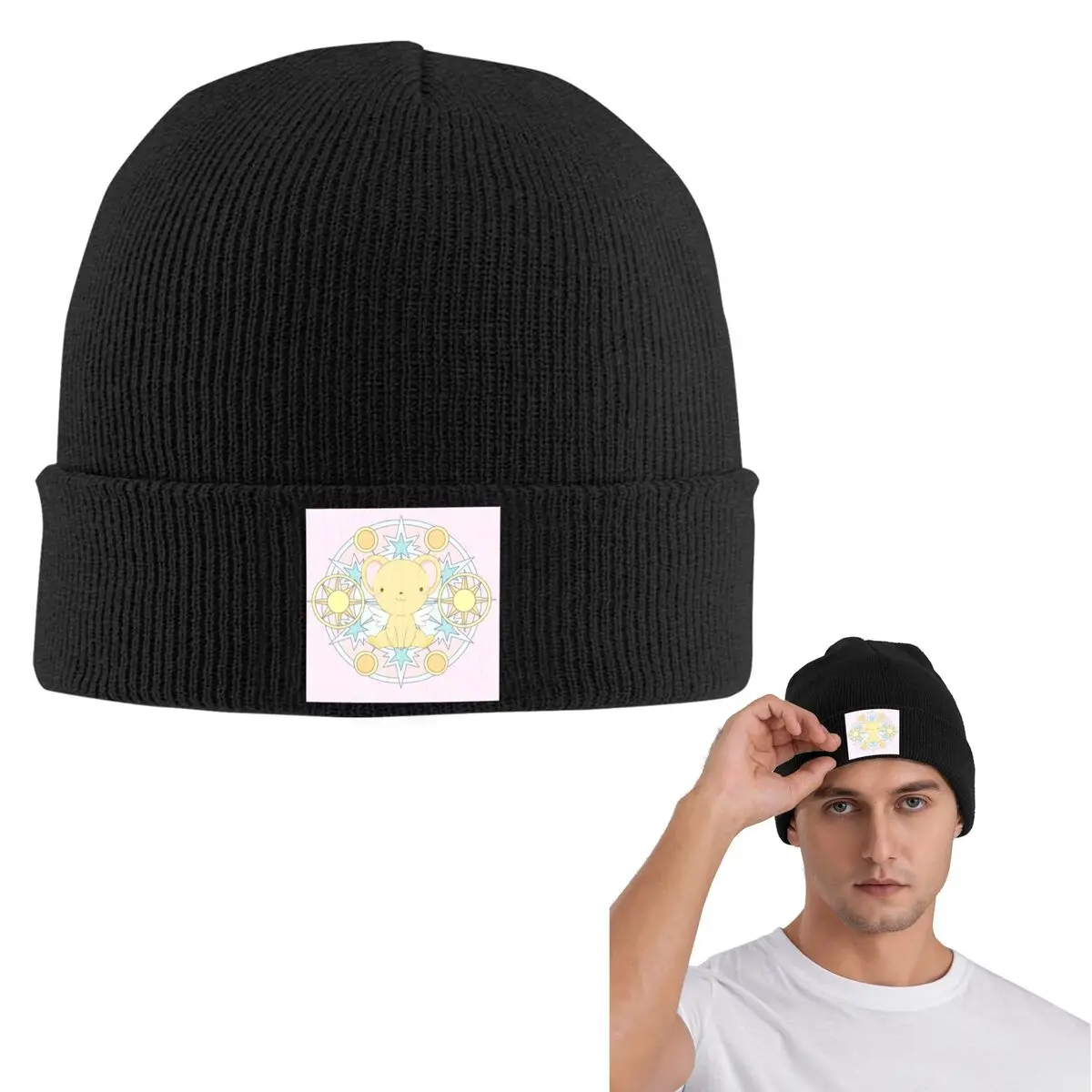 Kero Sakura Card Captor Kawaii Warm Knitted Cap Winter Knit Bonnet Hat Skullies Beanies Hip Hop Caps for Unisex