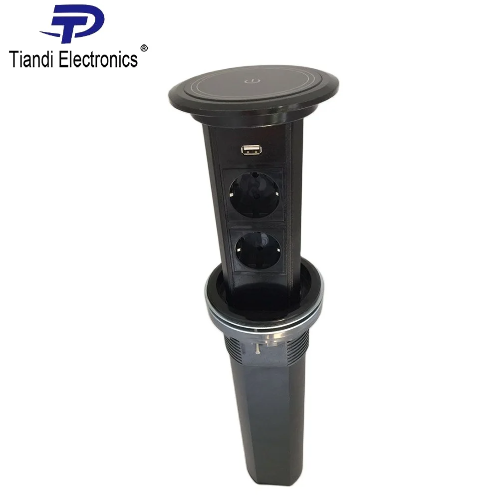 Подъемник для сенсорного экрана/настольная розетка для умного дома/2 блока питания европейского стандарта с Usb-зарядкой, кухонная розетка/фоторозетка