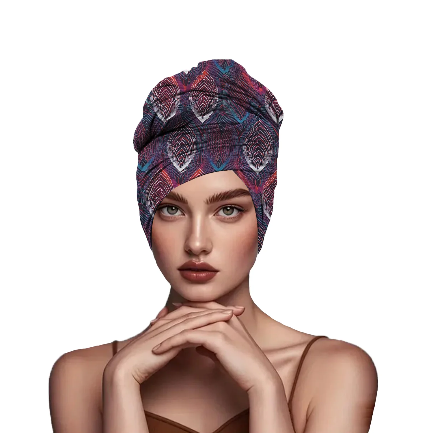 

Комплект из 2 предметов, африканский платок для женщин, модный тюрбан с принтом, головной убор Дашики, женский головной убор в Анкаре