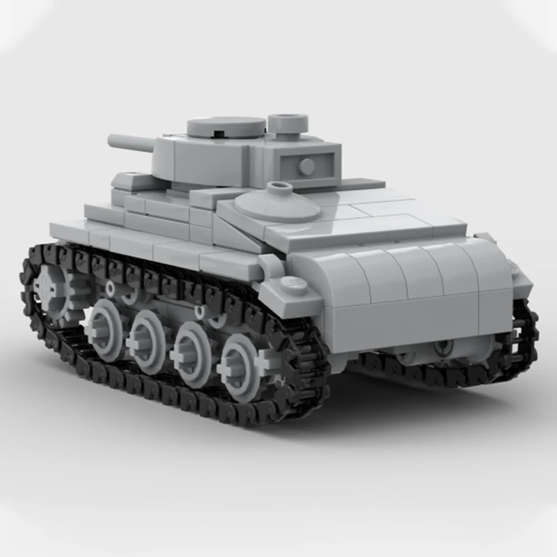 482PCS MOC 38M Toldi Licht Tank Militair Voertuig Model Modulaire Bouwstenen DIY Creatieve Montage Speelgoed Gift