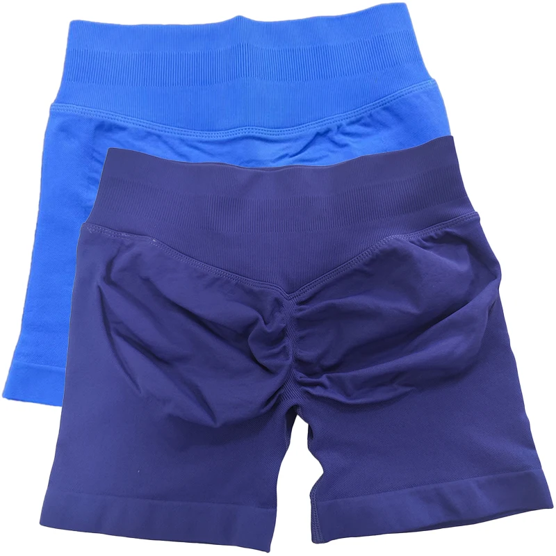 

Fashion Yoga Short Pants Women Seamless Scrunch Bum Workout Gym Booty Stretch Running Shorts Impact Low Ribbed Band Clothing
