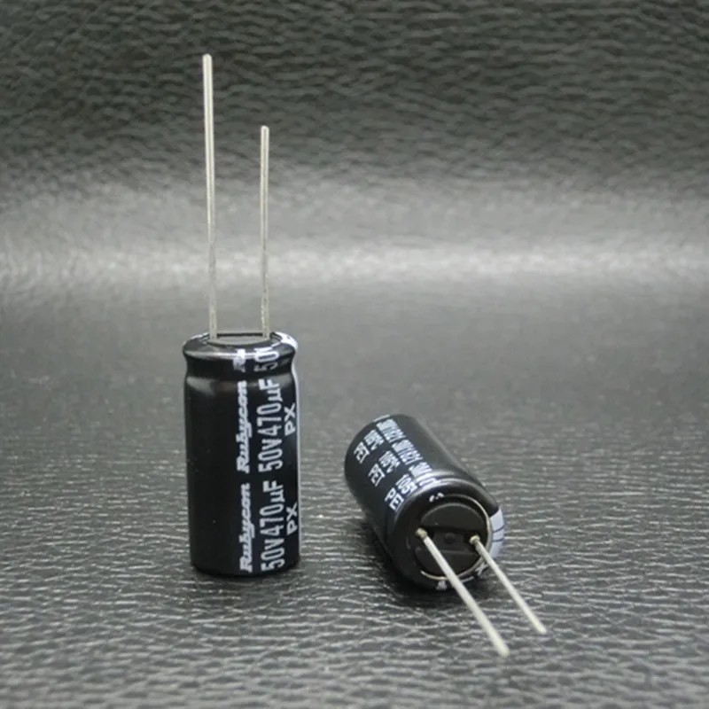 (10pcs) RUBYCON  50v470uF  through hole  Fixed Capacitorv PX 10*20mm 470uf50V Aluminum Electrolytic Capacitor