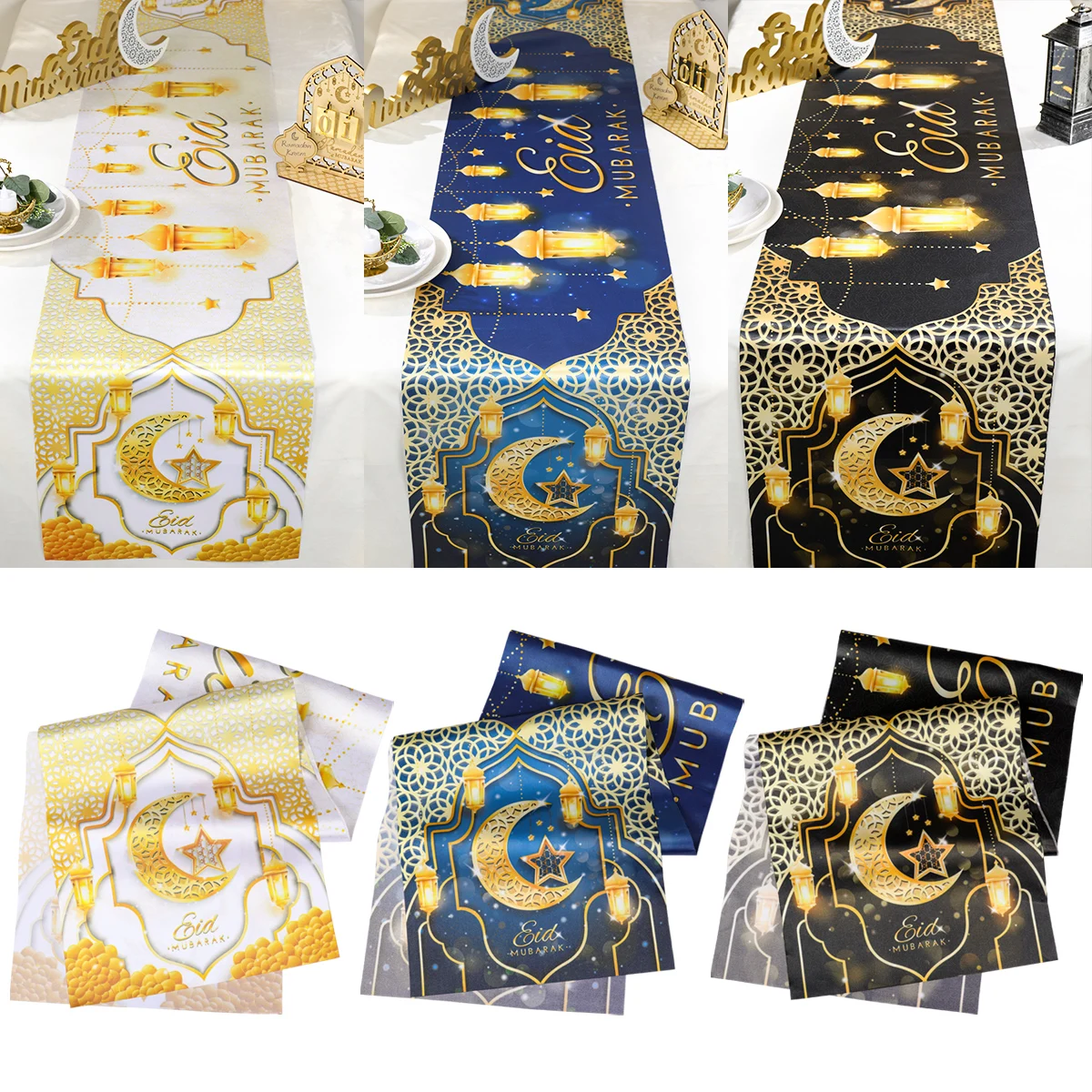 

Ramadan Kareem Table Runner Eid Mubarak Decor For Home 2024 Tablecloth Ramadan Kareem Islamic Muslim Home Party Decorations