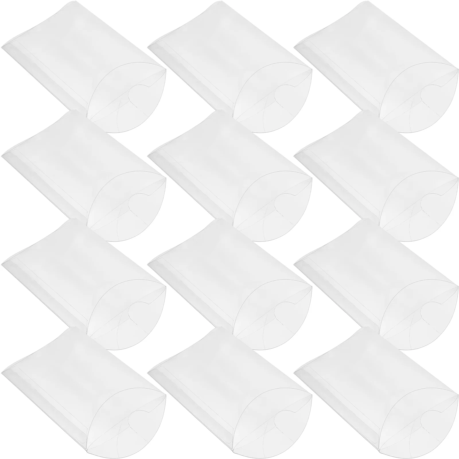 50pcs Clear PVC Pillow Shape Candy Wedding Favor Box Boxes Wedding Favor Holder Chocolate Bags Party Gift Packaging