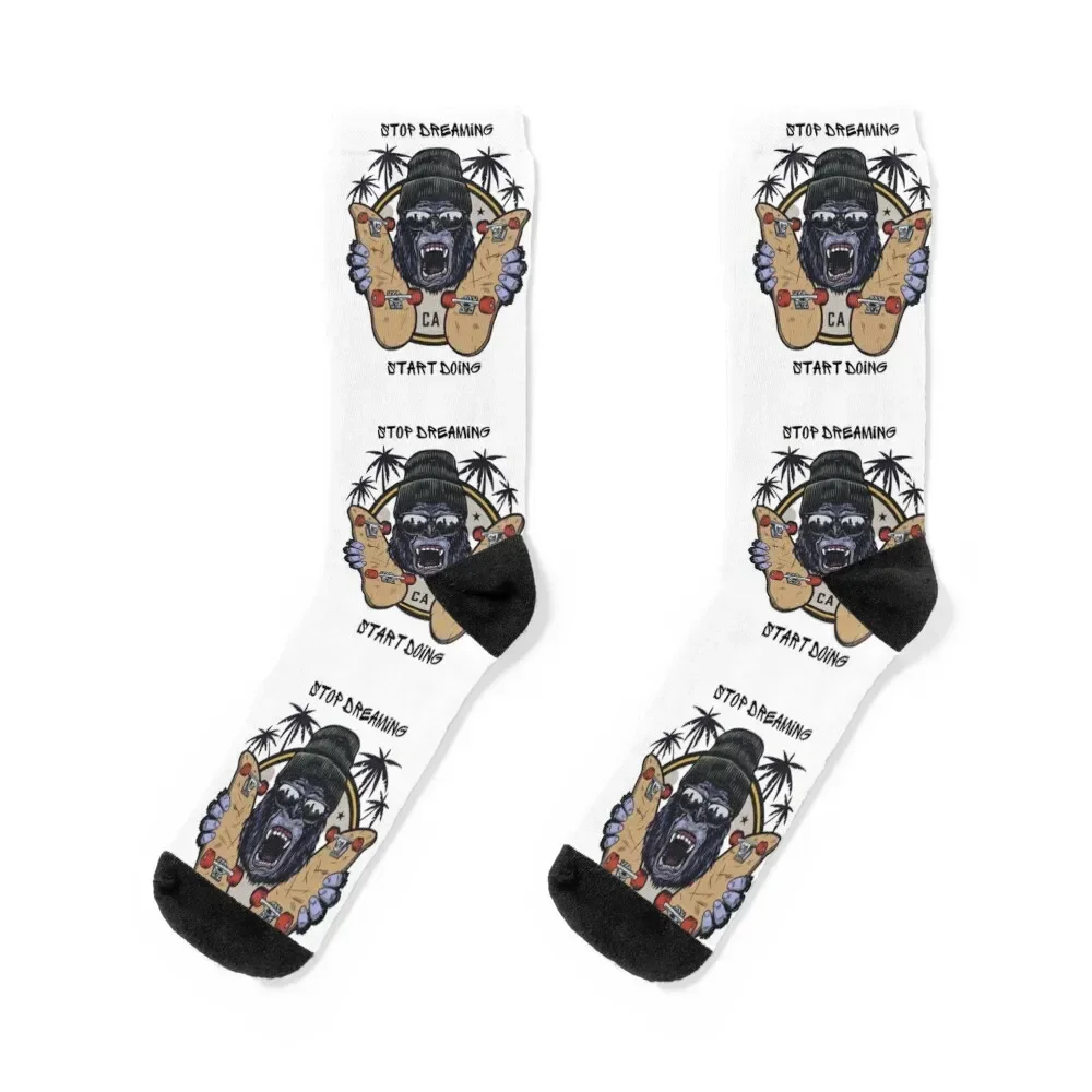 STOP DREAMING START DOING Socks custom sports hip hop New year's man Socks For Girls Men's