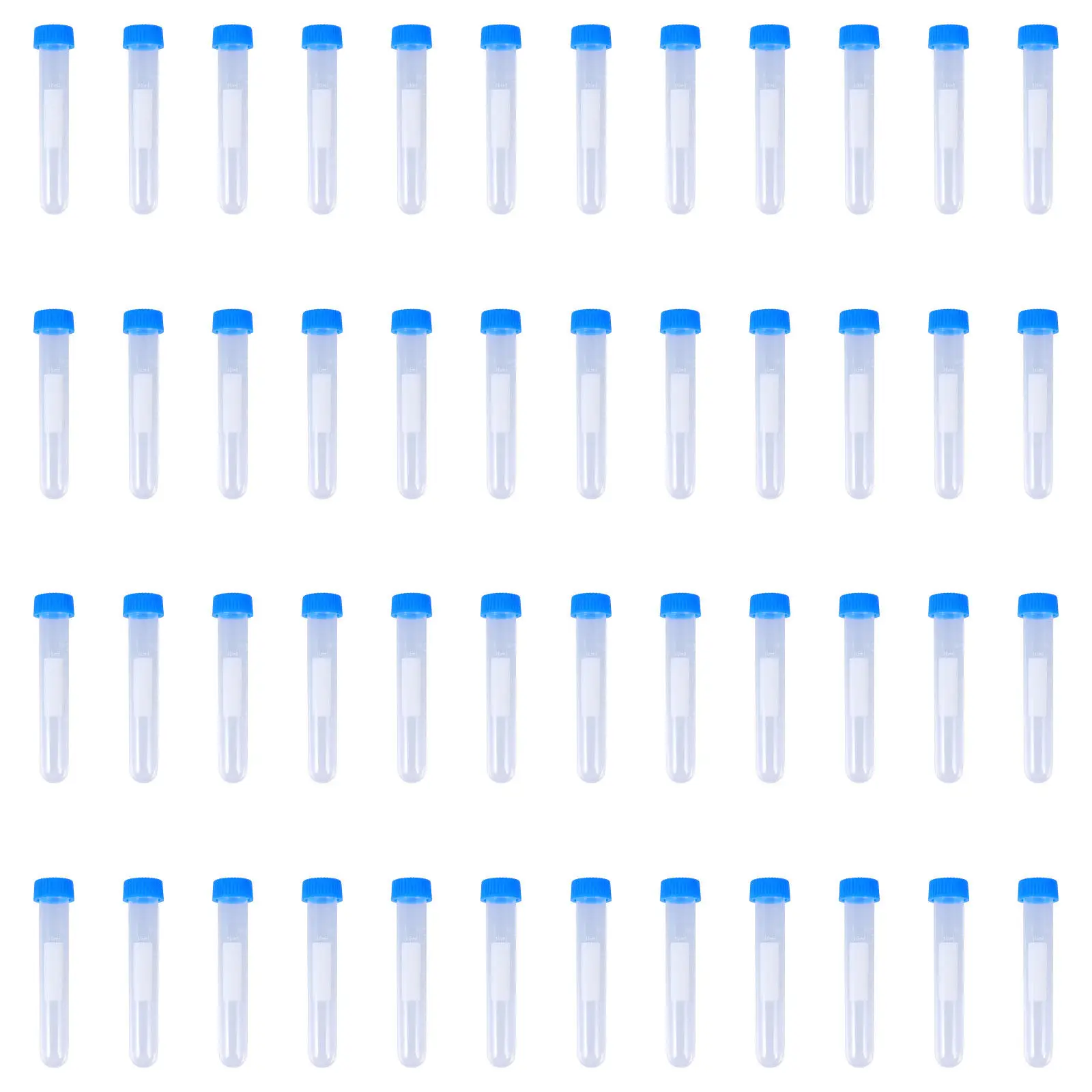 100Pcs Centrifuge Tubes Transparent Plastic 10Ml Scientific Lab Test Tubes Sealed Caps Scale Marked for Precise Measurement