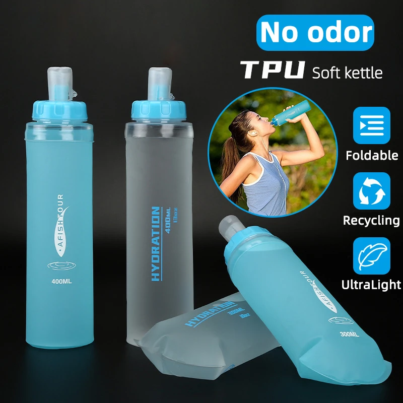 

TPU Soft Bottles Foldable Silicone Water Tank Bag Outdoor Sport Traveling Running Cycling Marathon Kettle Hydration Pack Bladder