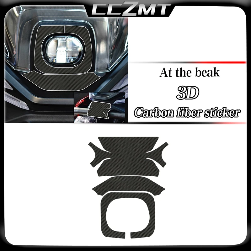 For QJMOTOR SRT450 2026 3D Carbon Fiber Decorative Sticker Car Body Anti-Scratch Film Tank Decal Aftermarket Accessories