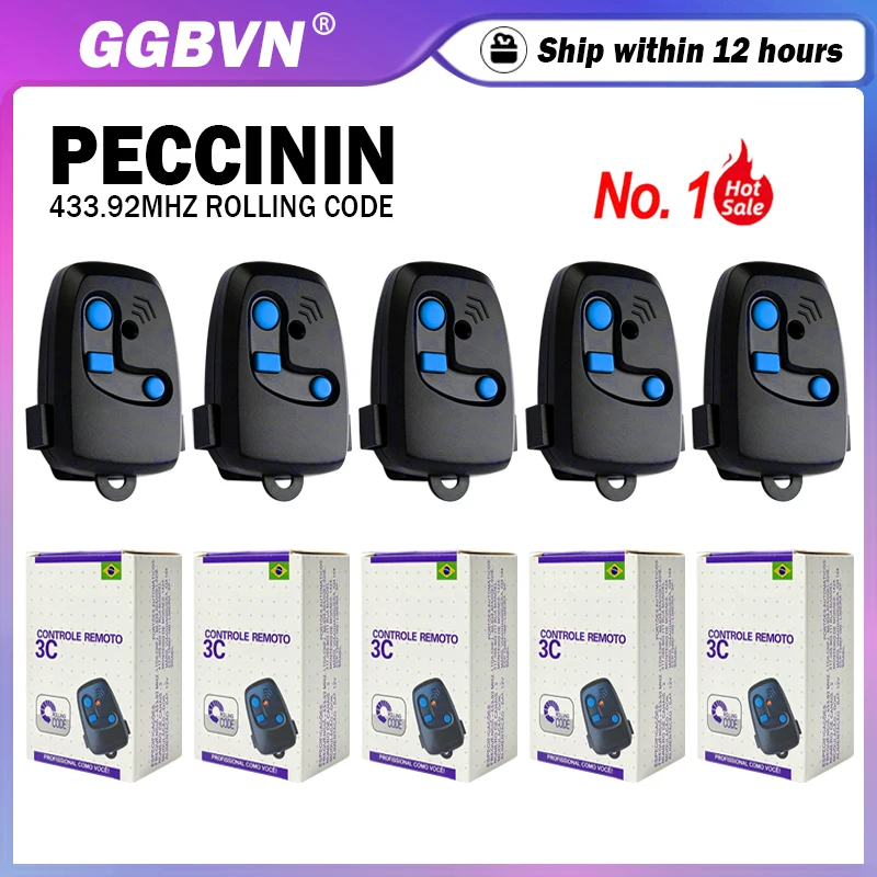 New PECCININ TX 3C Electric Gate Control PECCININ Garage Door Remote Control 433.92MHz Rolling Code Command Transmitter