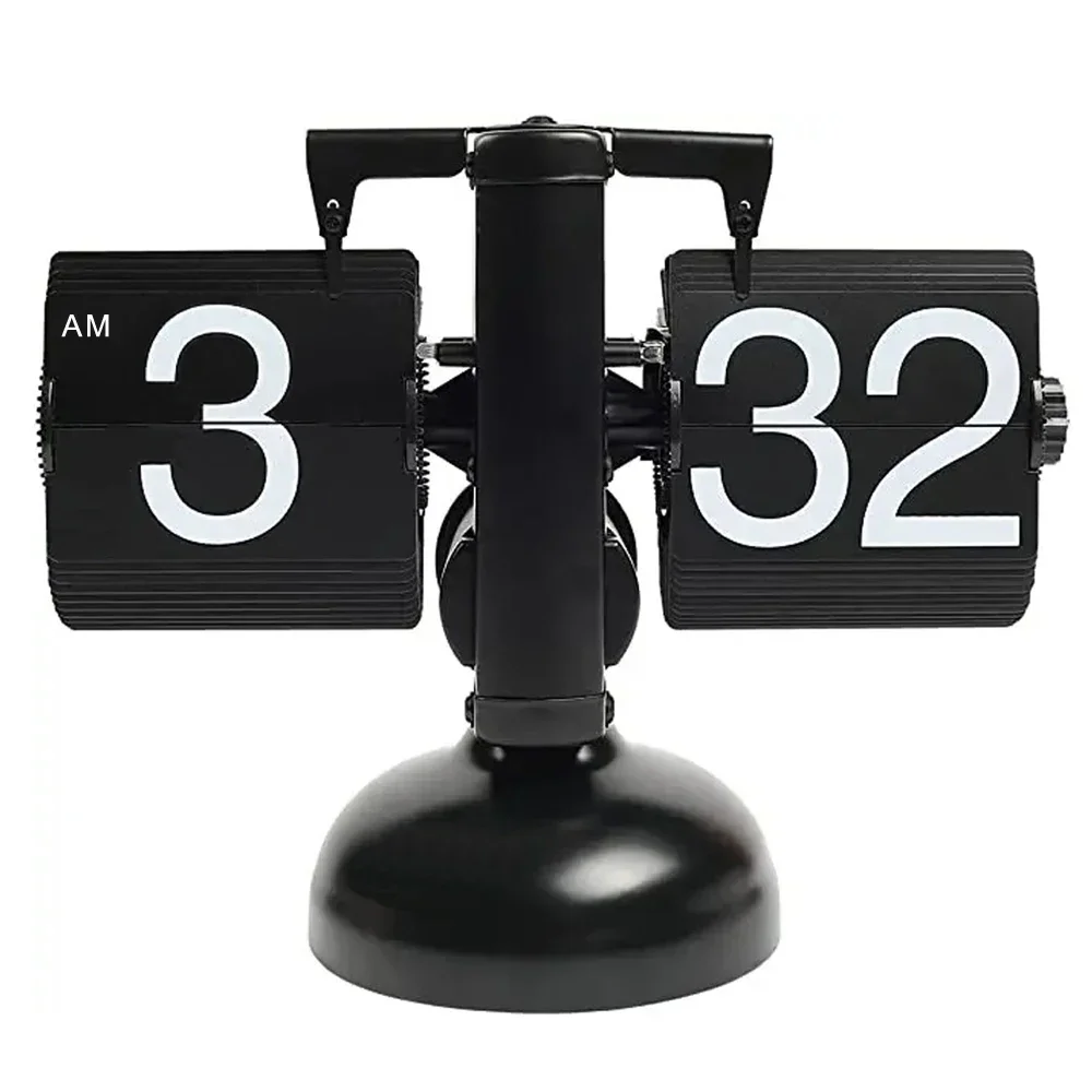 

A Flipping Clock with Page Turning Automatically for Modern Home Decoration Full of Sense of Technology Retro Table Clock