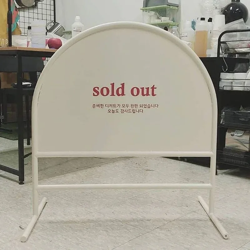 Billboard display board wrought iron signboard outdoor display stand vertical floor welcome indication guide sign