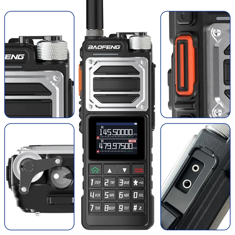 Baofeng-walkie-talkie UV-25 de largo alcance, Radio bidireccional de alta potencia, frecuencia de copia inalámbrica de tres bandas, NOAA tipo C, 10W