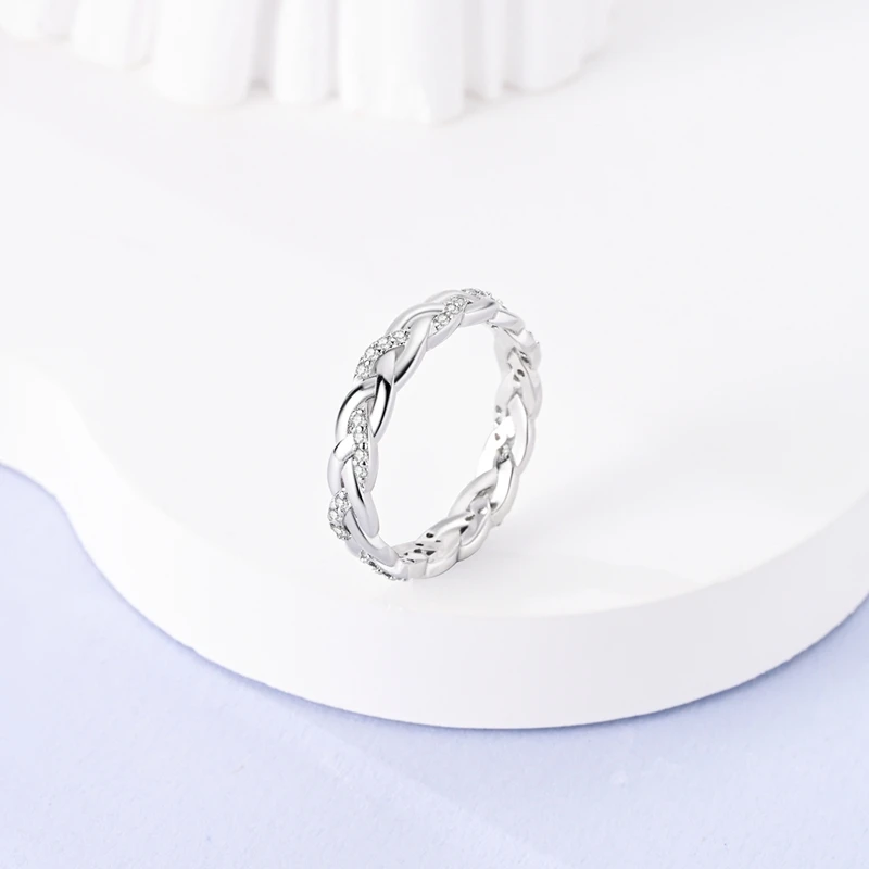 Hot Original 925 Sterling Silver Rings Size 6 7 8 9 for Women Man Sparkling Starry Celtic Knot Rainbow Flower Rings Fine Jewelry gallery 4