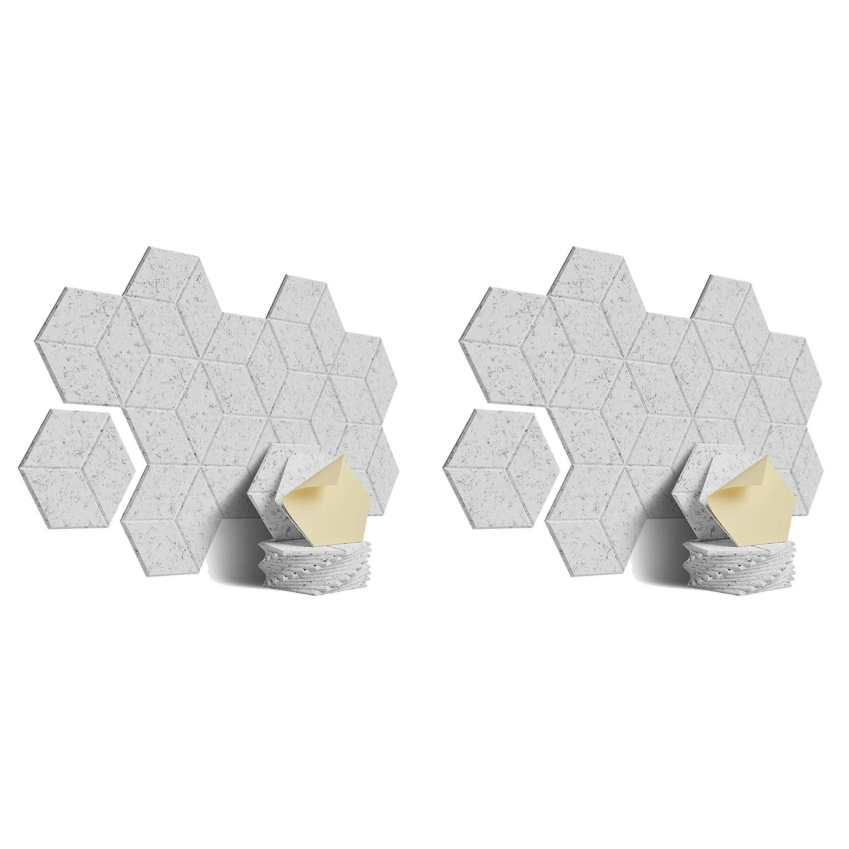 AEF6-24 PACK Acoustic Foam,Self-Adhesive Sound Proof Panels,For Sound Insulation &Acoustic Treatment(Gray)
