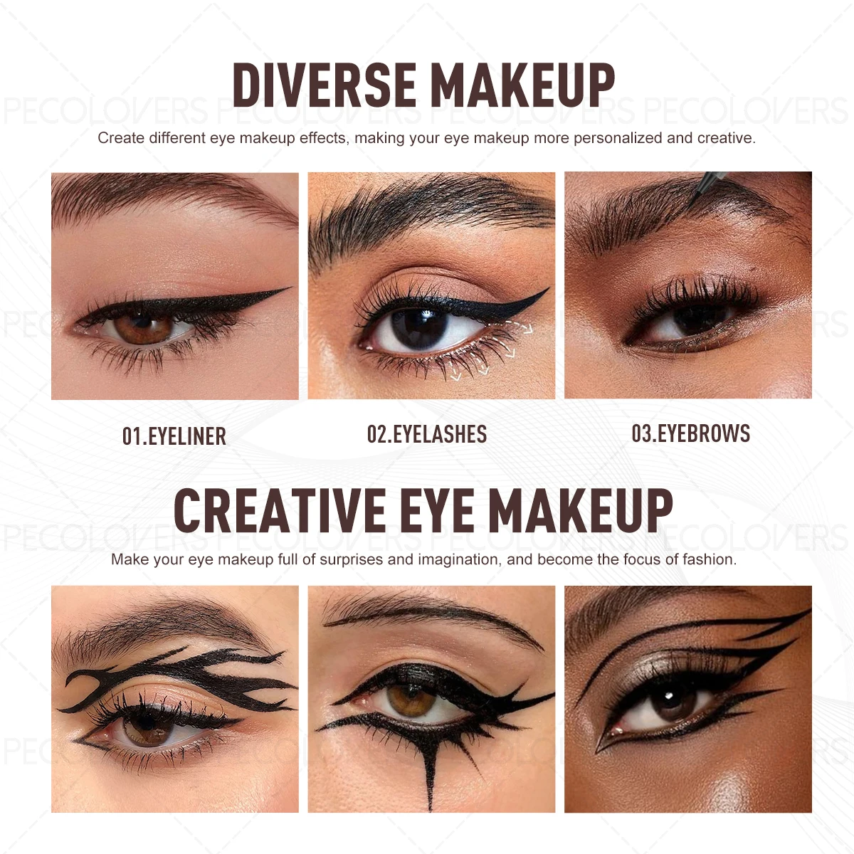 1PC 0.01mm Ultra-fine Liquid Eyeliner, Waterproof and Sweatproof, Quick-drying, Liquid Eyebrow Pencil, Suitable for Daily Makeup