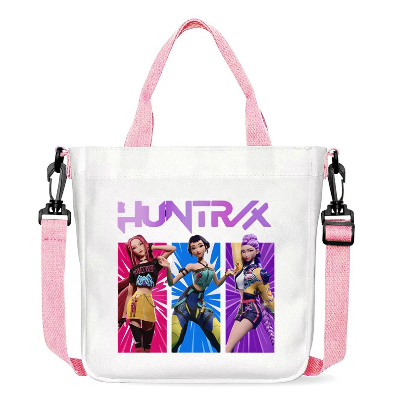 Kawaii KPop شيطان الصيادين حقيبة كتف الكرتون حقيبة يد سعة كبيرة حقيبة كروسبودي موضة المحمولة قماش تخزين أكياس هدية