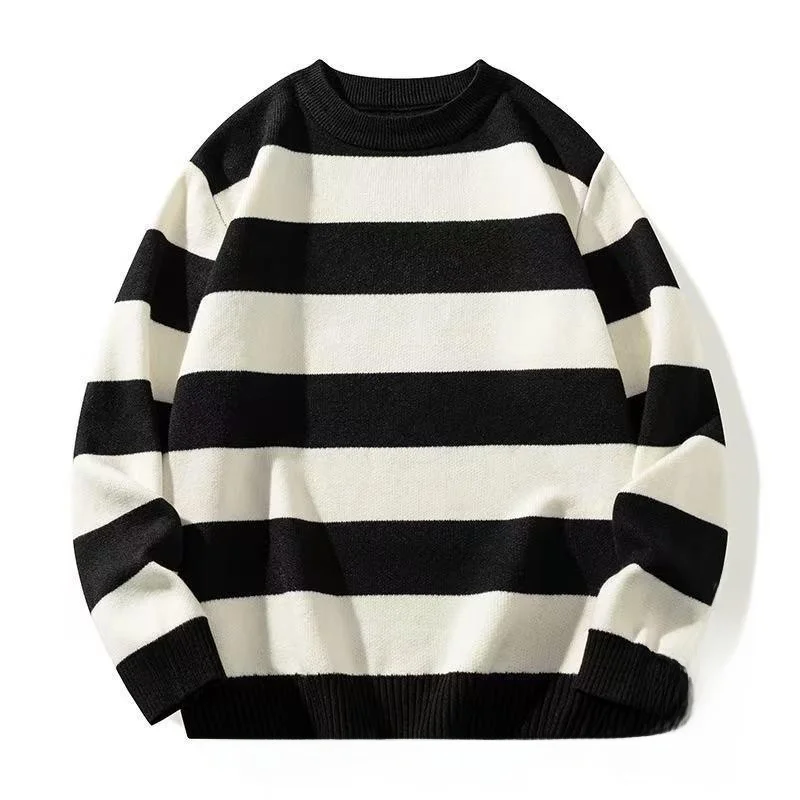 

Striped round Neck Sweater G 99735 Women's Knitted Sweater Cross-Border Fashion Spring 2026 Non-Shrinking Easy Wear