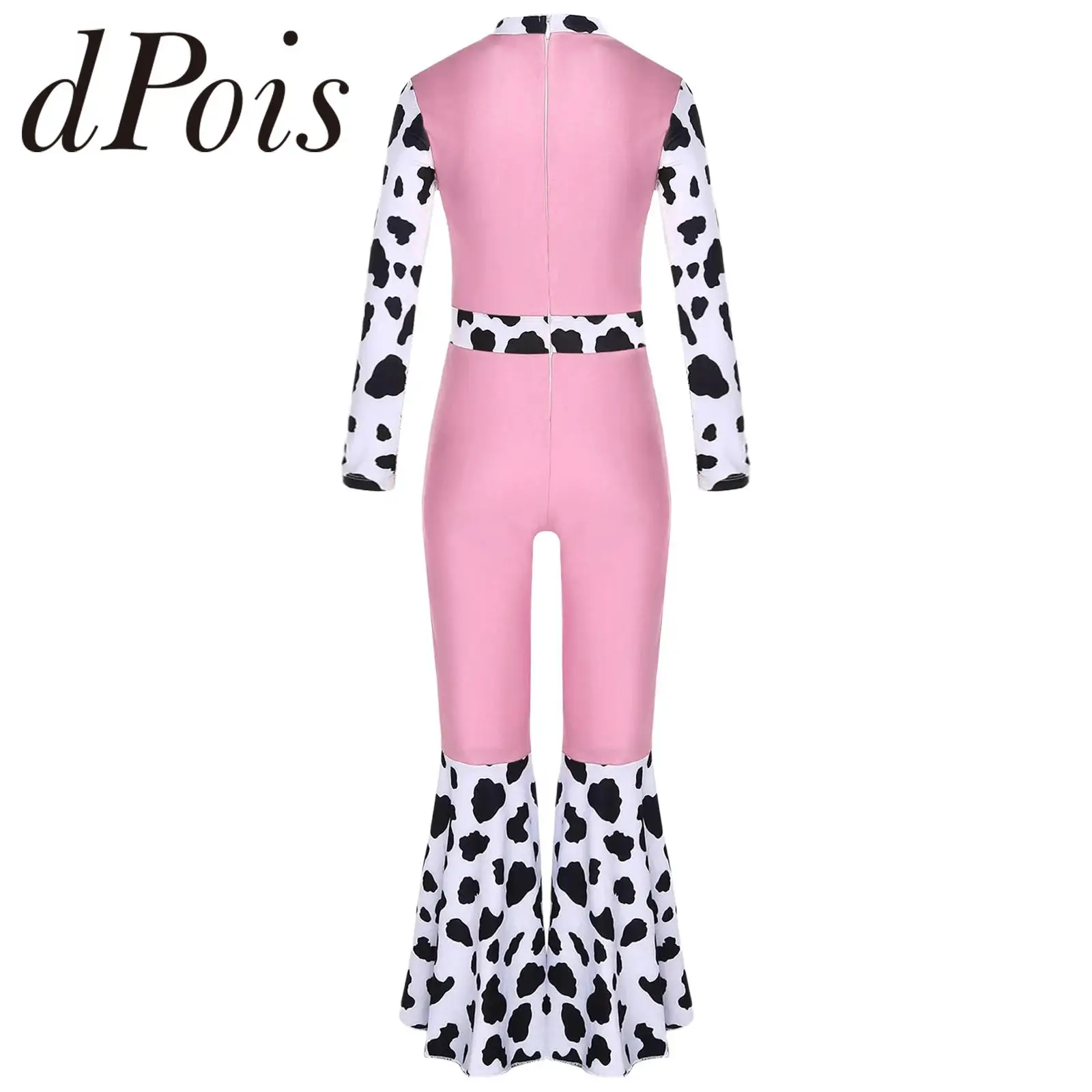 Girls Western Cowgirl Costume Metallic Themed Party Cow Outfits for Christmas Halloween Stage Performance Outfits