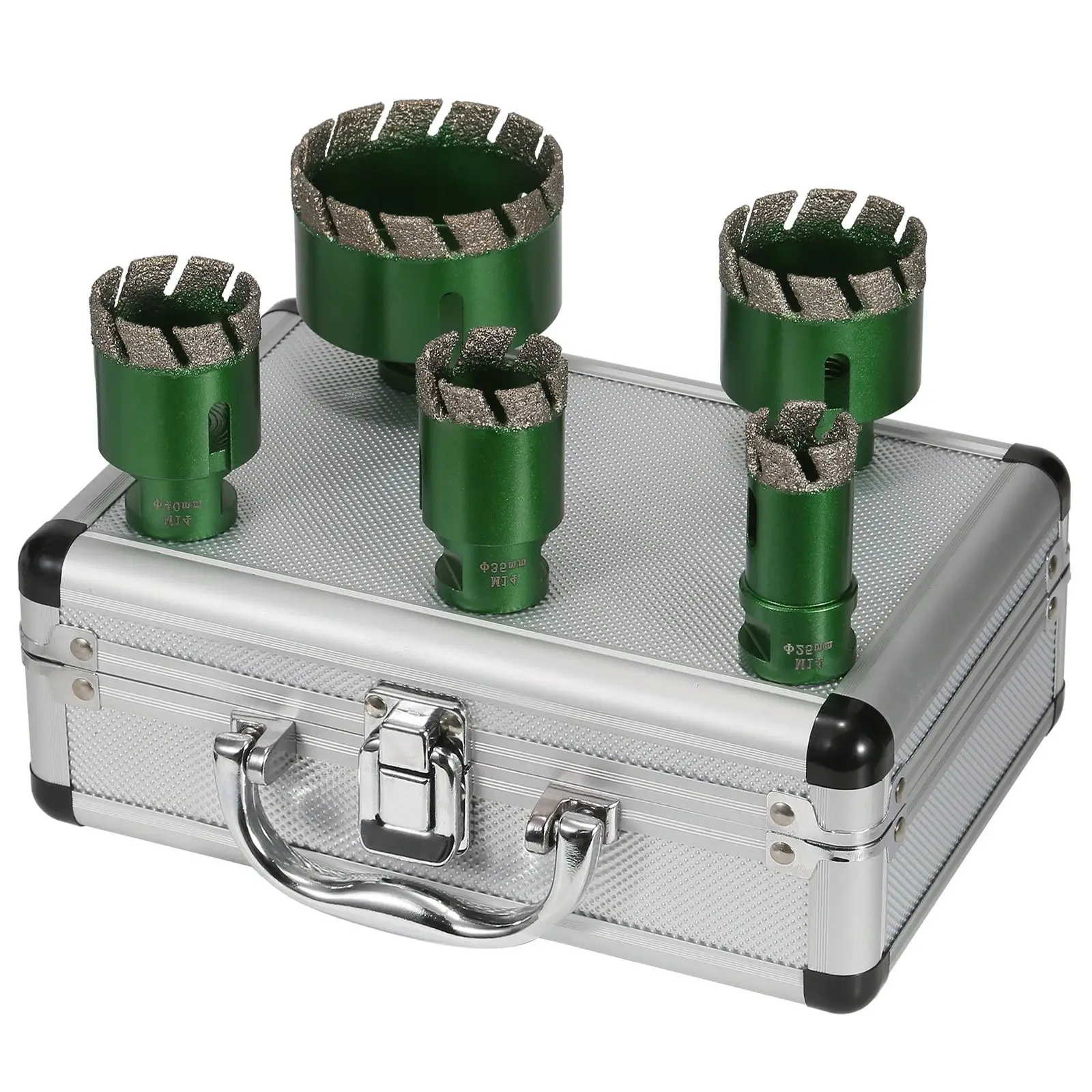 

5PCS 25-68mm Vacuum Brazed Diamond Core Drill Bit M14 Thread Marble Stone Cyclone Style Masonry Hole Opener for Angle Grinder