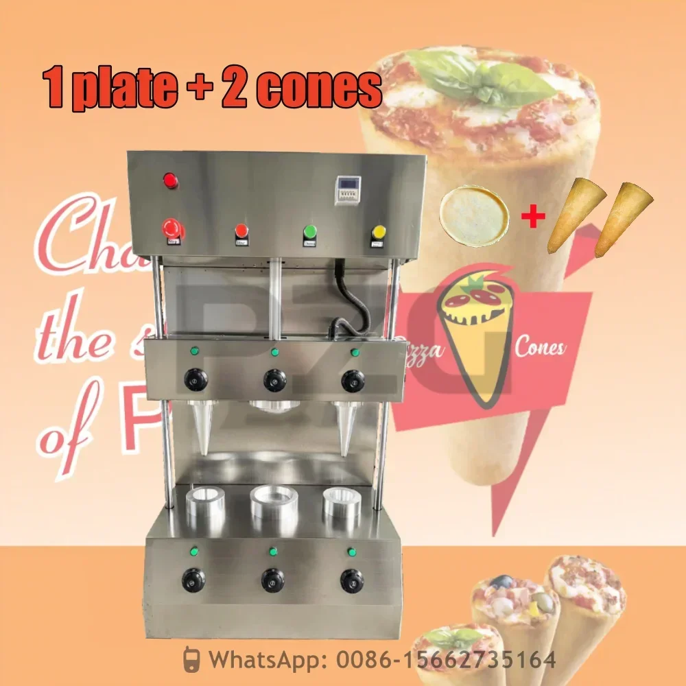 1 Plate 2 Cones Commercial Pizza Cone Maker Cone Pizza Oven With Display Optional