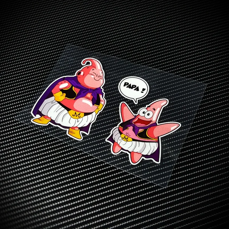 S372 Cartoon Patrick Star Anime Vinyl Decals Reflective Car Sticker Window Trunk Motorcycle Decoration New Energy Funny Patches