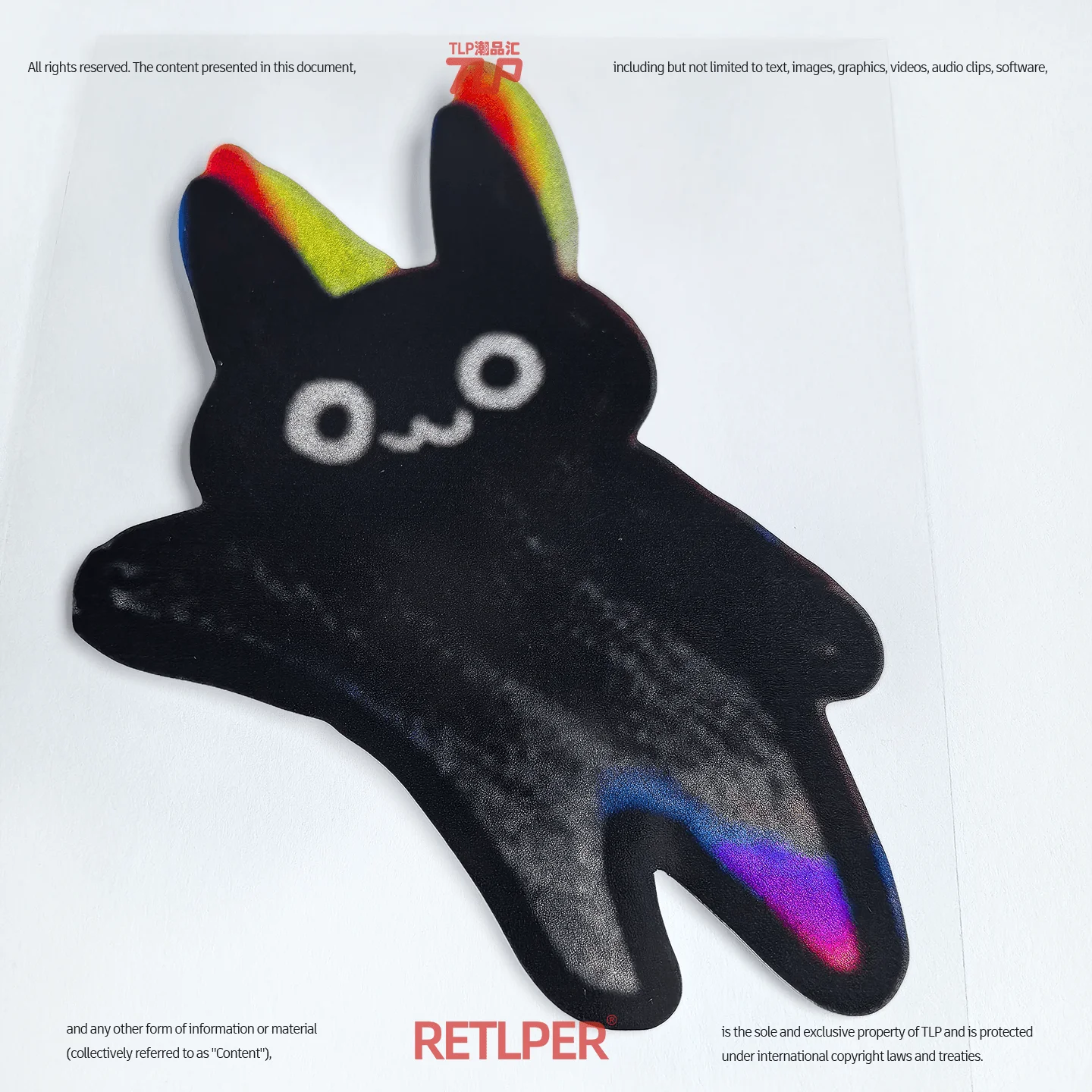 Retlper Reflective Car Sticker Original Navigator Bunny Pointing the Way Cute Car and Motorcycle Waterproof Flat Sticker