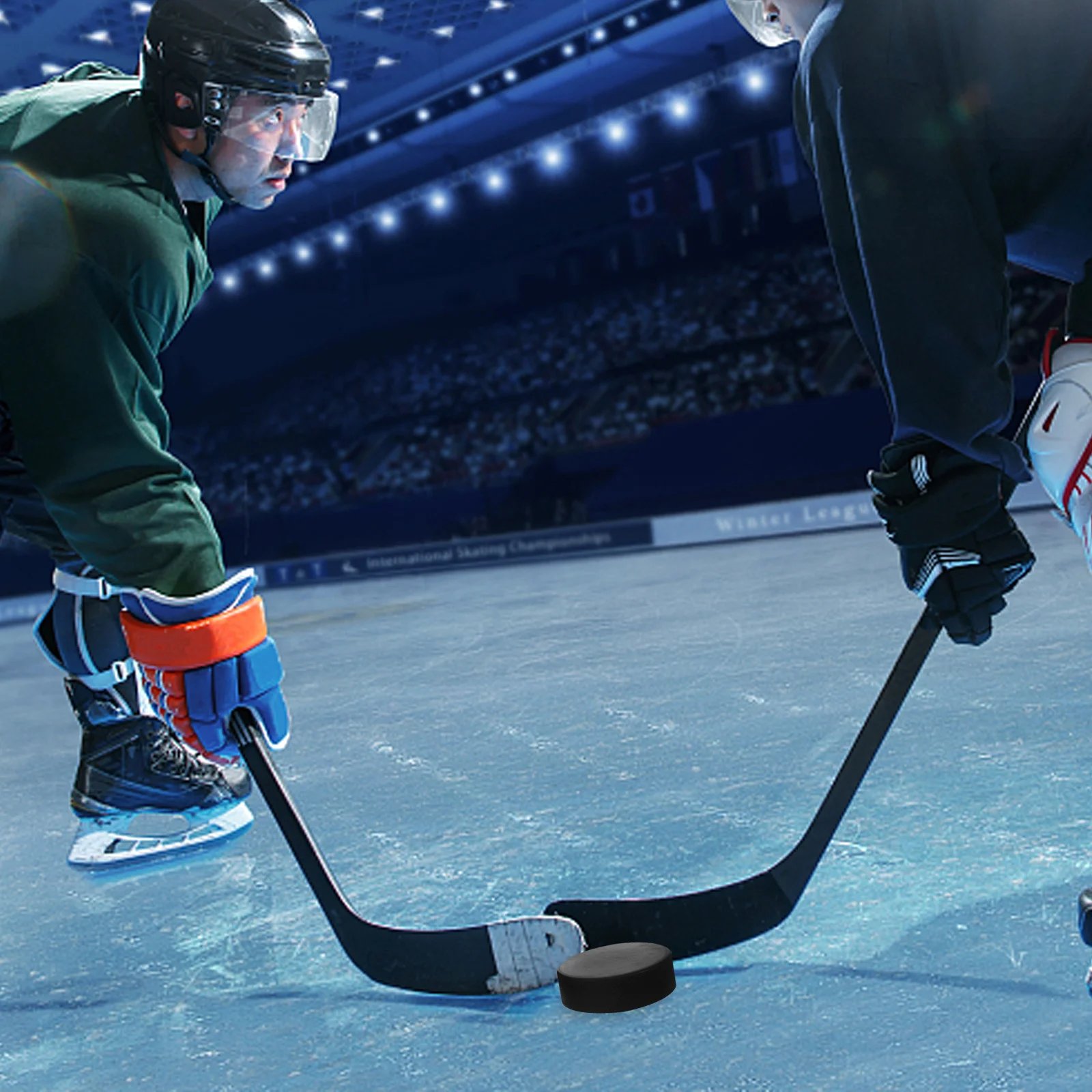 

2pcs Ice Pucks Official Plastic Hockey Ball Regulation Training Smooth Surface Hockey Puck Team Sport