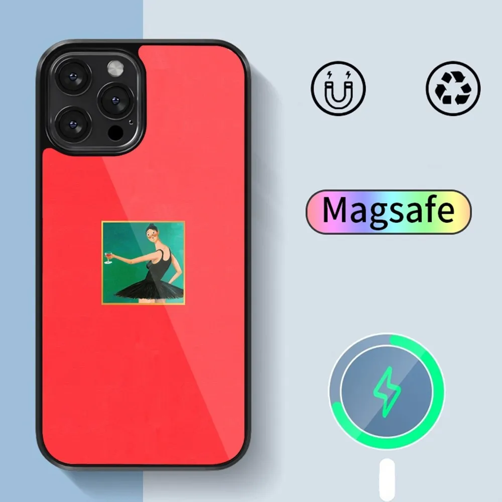 My Beautiful Dark Twisted Fantasy Ye Phone Case For iPhone 14 13 12 11 15 Pro Max Plus Magsafe Magnetic Cover