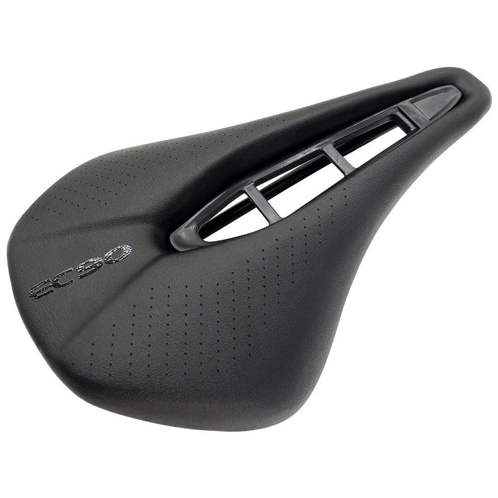 EC90 MTB Road Bike Saddle Super Light PU Leather Cycling Cushion 240mm*150mm Hollow Breathable Racing Bicycle Seat