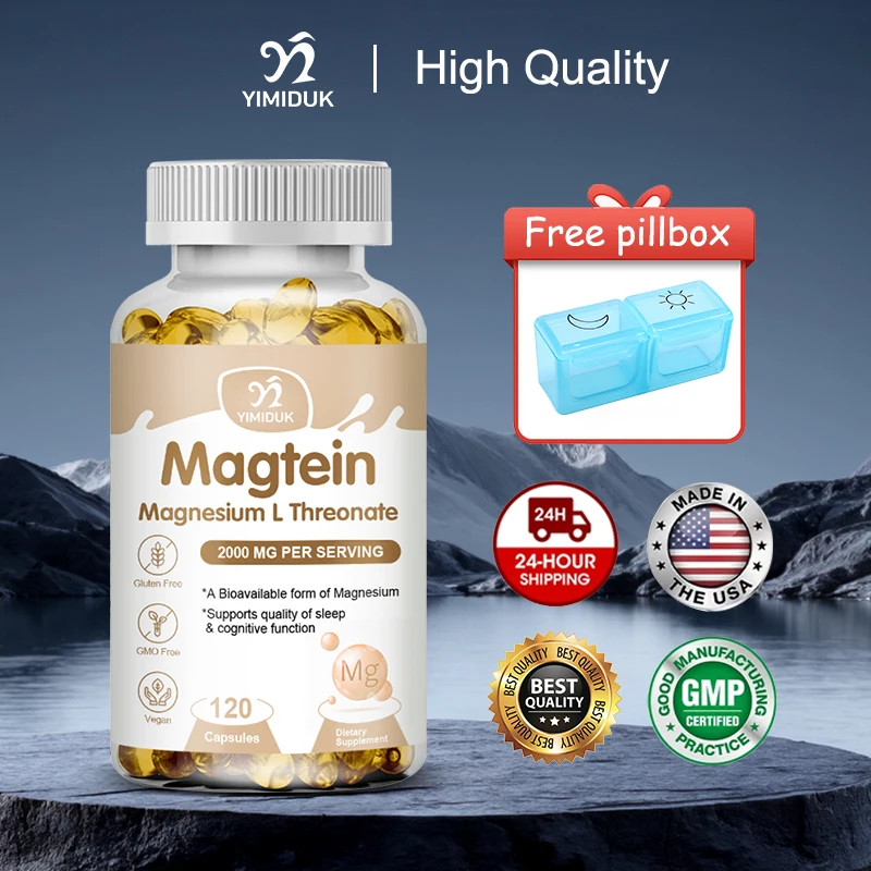 

High Absorption Magtein Magnesium L-Threonate Supplement, for Memory & Focus & Cognition, Brain Health, Sleep & Mood, Non-GMO