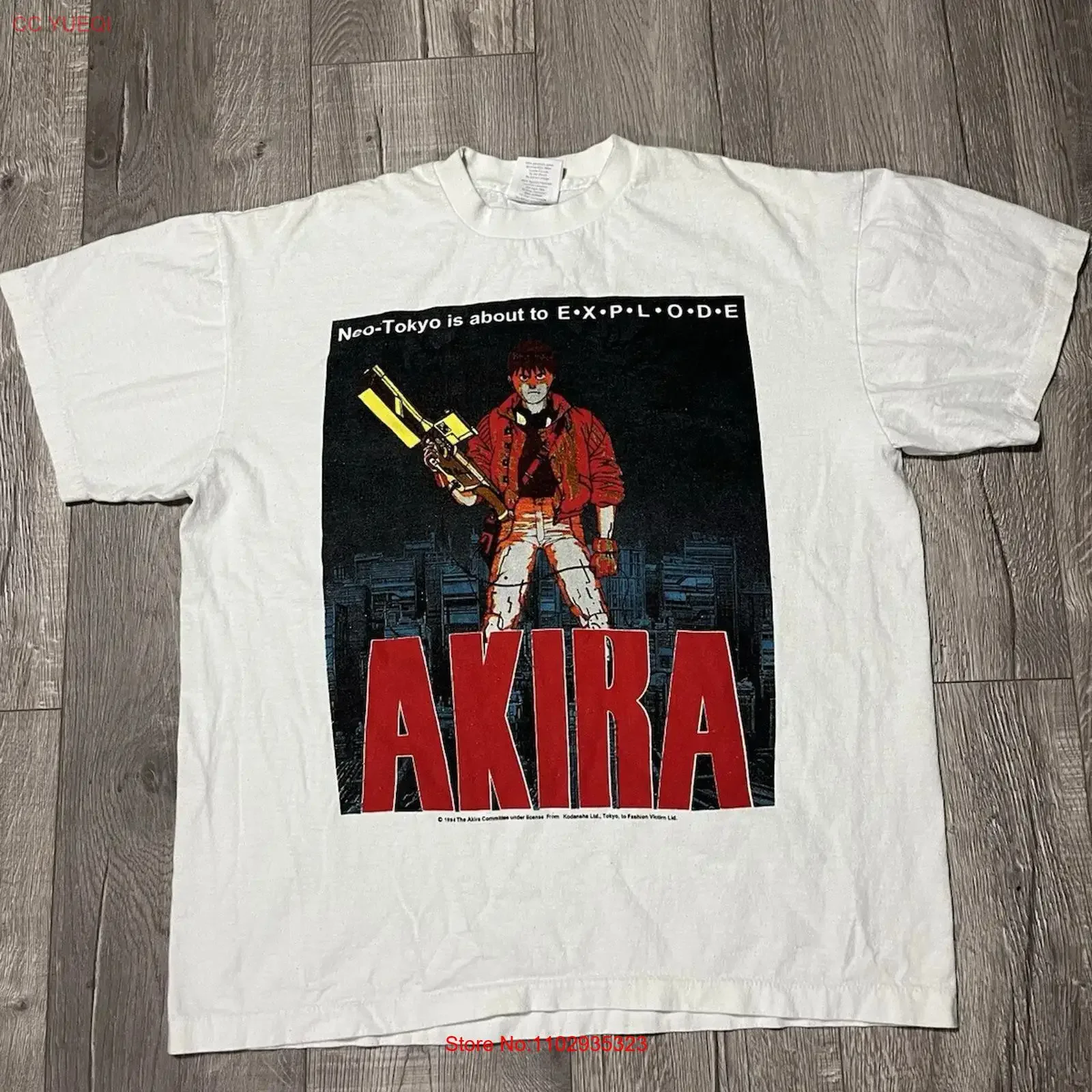 Camiseta Vintage Anos 90 1994 Akira Neo Tokyo Is About To Explode Promo Filme Anime Tamanho XL Lavada e Confortável Estilosa