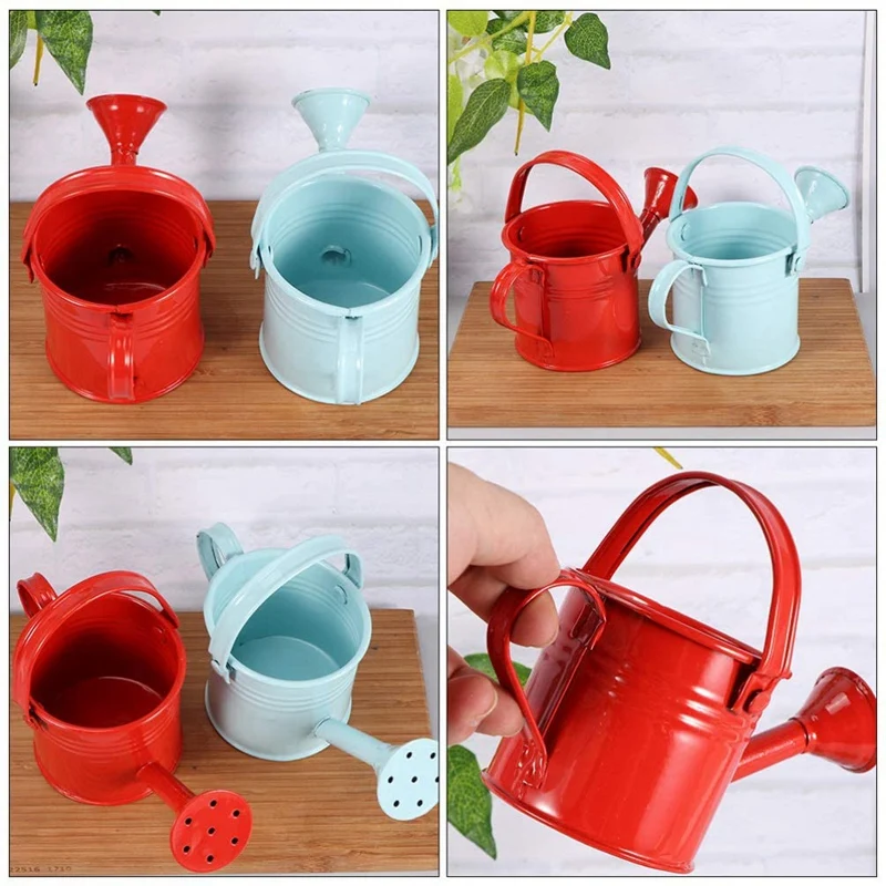 ถังรดน้ำ4ชิ้นพร้อมหัวฉีดและที่จับสำหรับเด็กในร่มถังรดน้ำต้นไม้สำหรับสวนในร่มและกลางแจ้ง