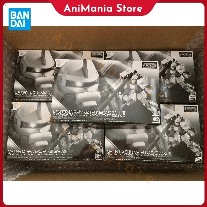 

Bandai Original Model Kit GUNDAM RG PB SHIN MATSUNAGA S ZAKU 2 1/144 Anime Action Figure Assembly Model Robot Toy Gifts for Boys