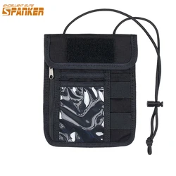 EXCELLENT ELITE SPANKER Tactical Anti-Theft Hidden Passport Wallet Document Bag Neck Lanyard Credit Card Storage Multi-Function
