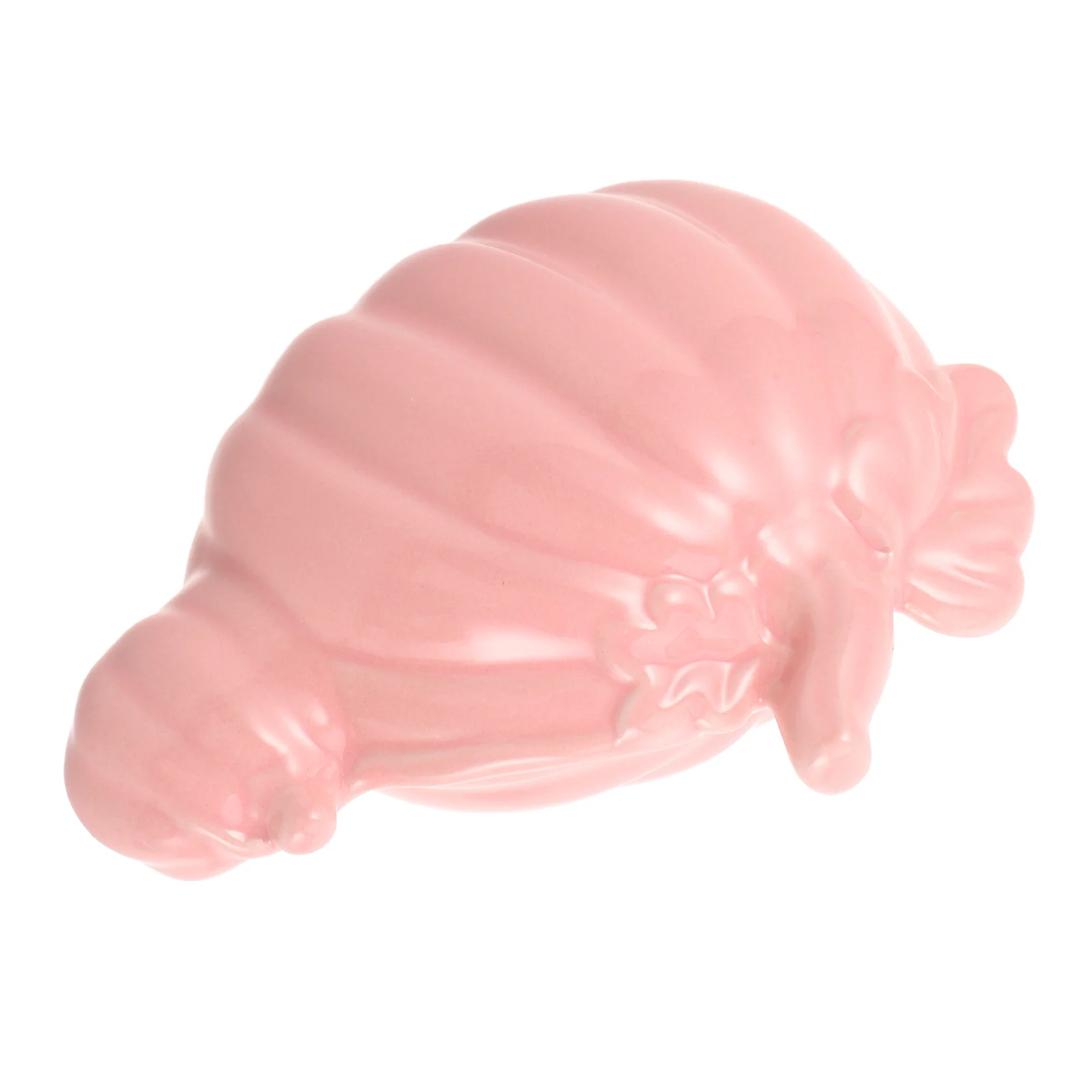 

Pink Ceramic Pumpkin Decor Fall Harvest Centerpiece Modern Art Sculpture for Entryway Living Room Desk Holiday Home Decoration