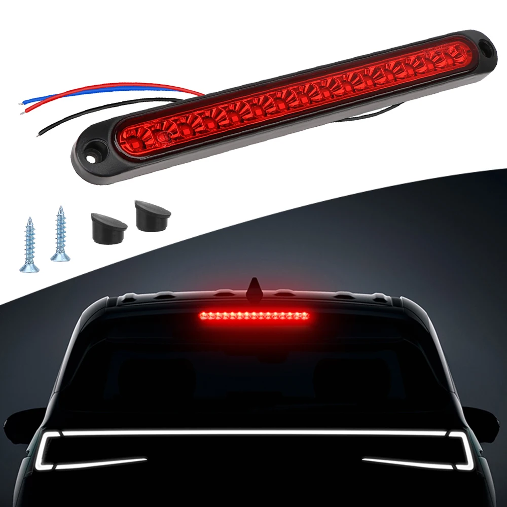 

15LED Light Strip Brake Light Rear Brake Lamp Warning Tail Light Car Lights Turn Signal Lamps for Truck Trailer Lorry Bus