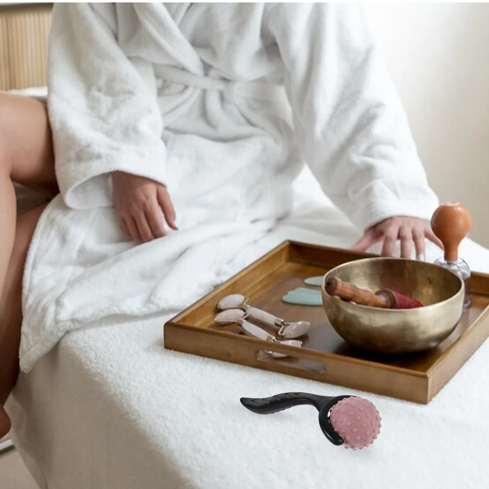 Manual Neck Massager Roller Handheld Muscle Relaxation Tool Shoulder Back Trigger Point Therapy Portable Massage Roller for Neck