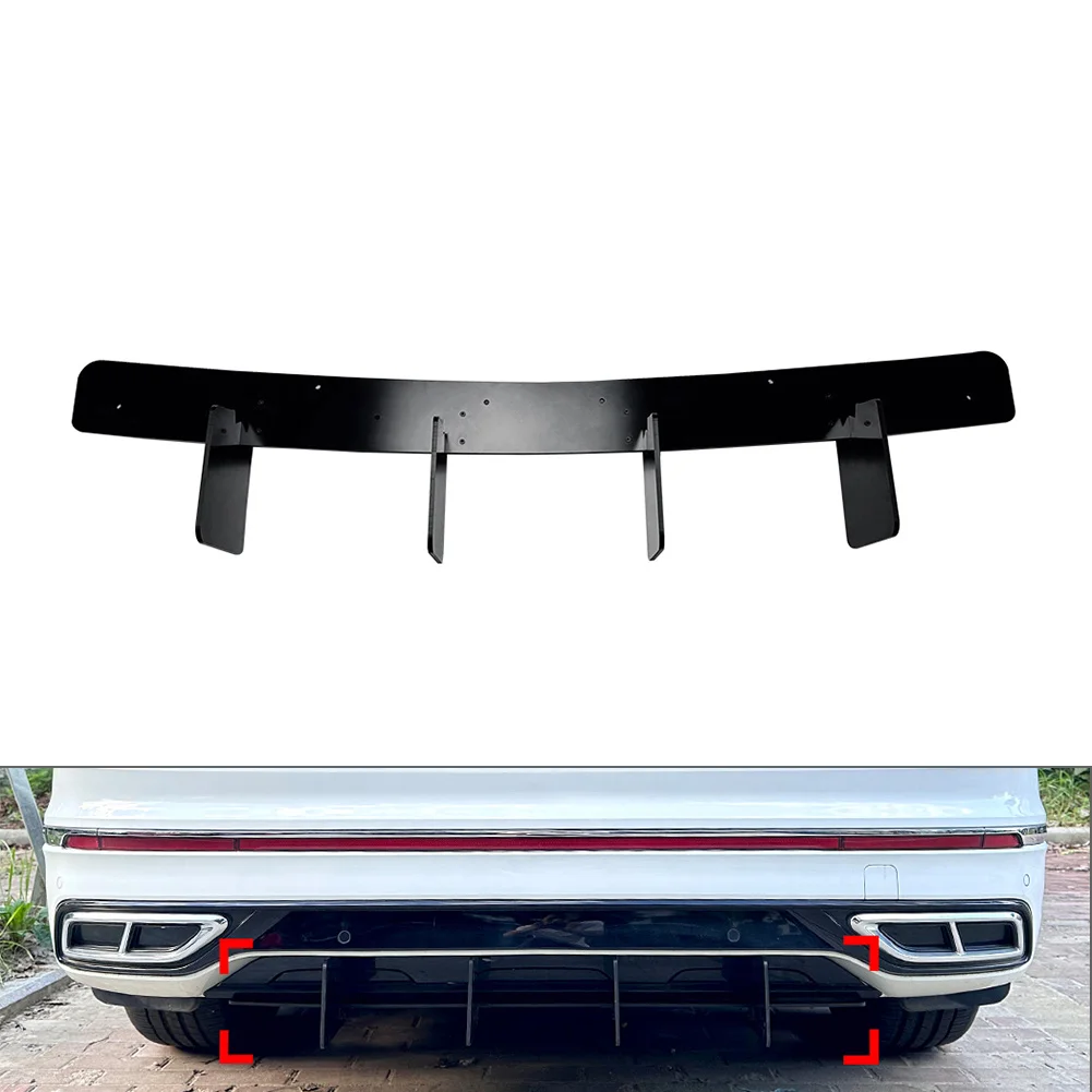 Car Rear Bumper Spoiler Splitter Protector For VW Tiguan Rline MK2.5 2021 2022 2023