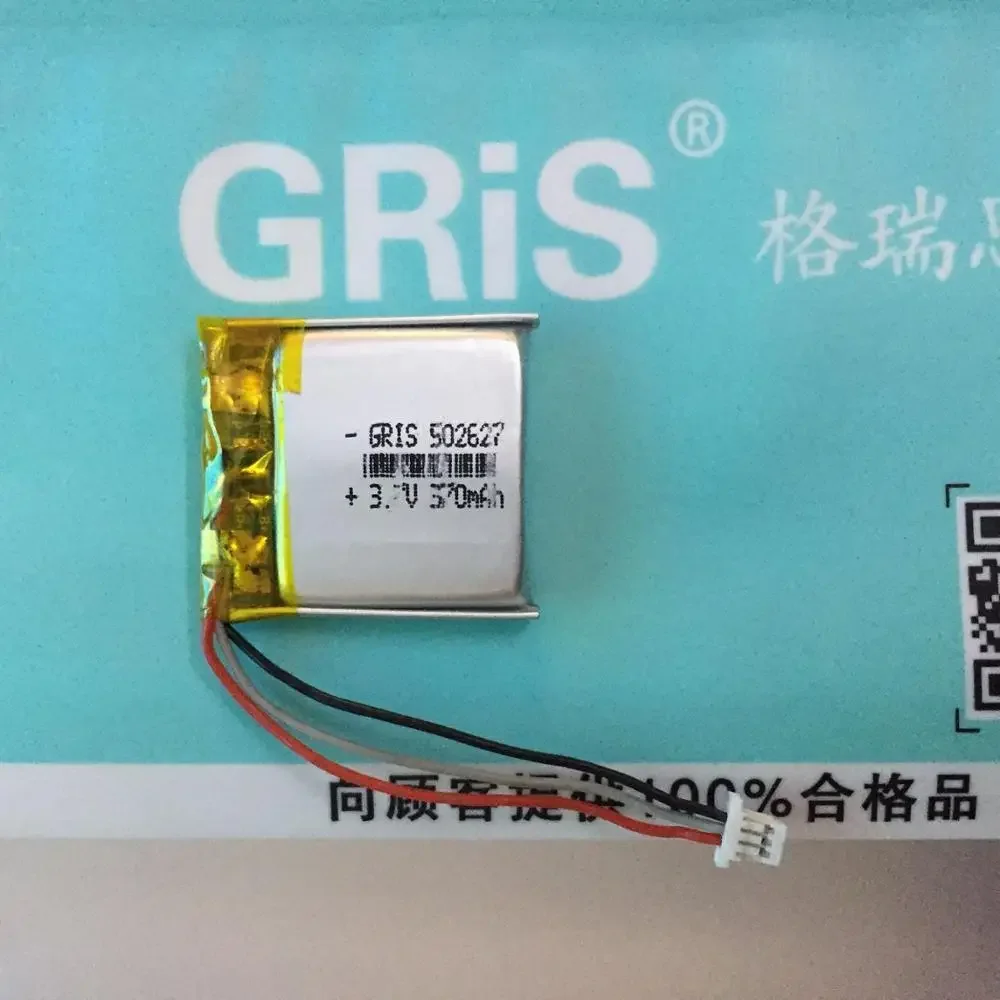 مسجل قيادة 360 درجة 502627   بدلا من 482424   J501 بطارية مدمجة 3.7 فولت 370 مللي أمبير مع قابس.