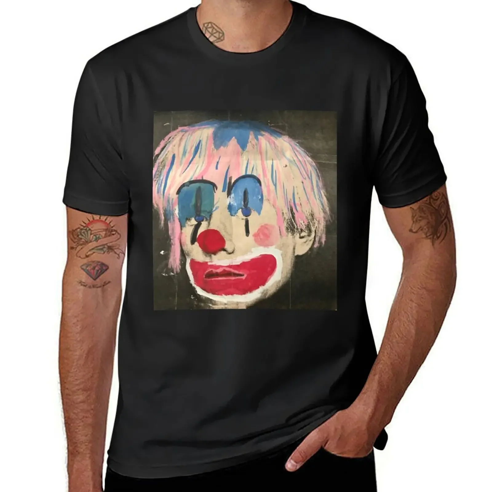 

Andy Warhol Clown T-Shirt vintage graphic tee basketball graphic tees summer clothes plain white t shirts men