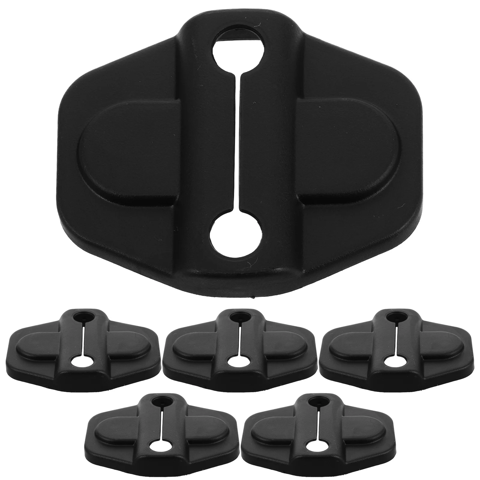 

6pcs Car Door Lock Covers Black Abs Waterproof For 2018 2019 Decorative Trim Protection Car Exterior Accessories