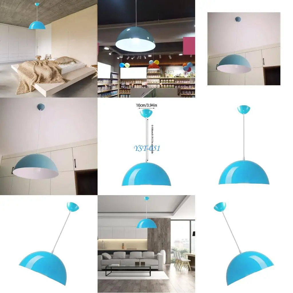 

E15A Промышленный подвесной светильник, металлический потолочный светильник, абажур, подвесная люстра, абажур для гостиной,